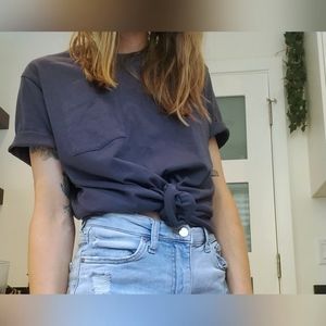 Deep blue tee w/ pocket